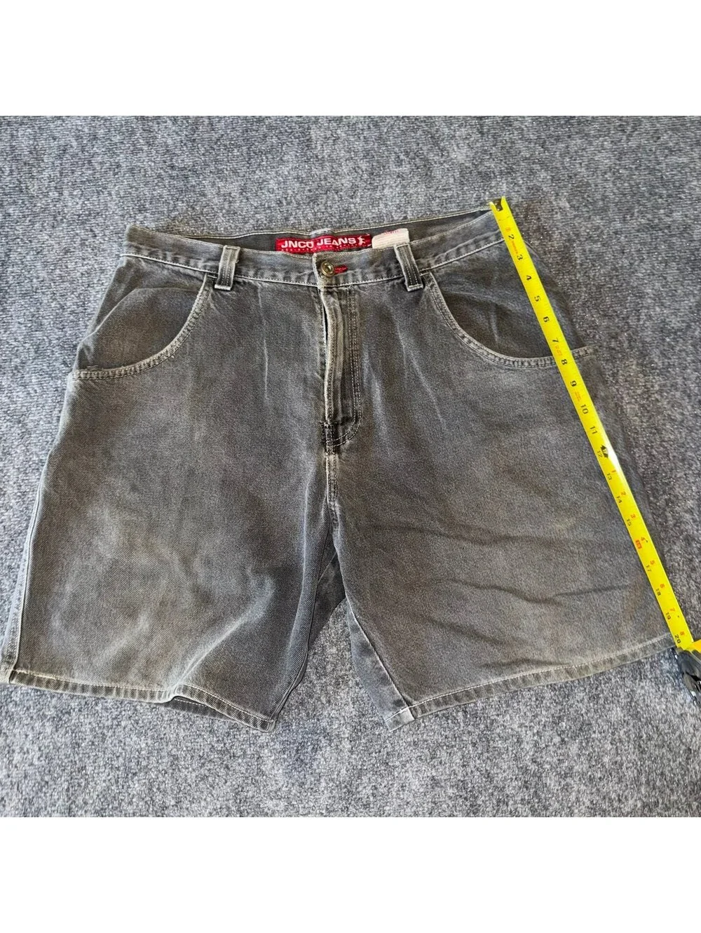 Grail Embroidered JNCO Denim Jorts Mens LG Vtg y2k 90s Rare